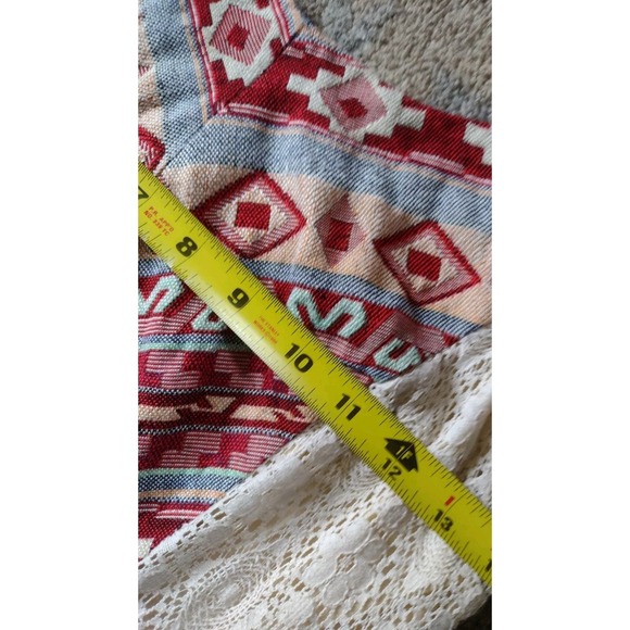 Anthropologie Boho Flying Tomato Maxi Dress Women L Empire Embroidered Red - Picture 5 of 7